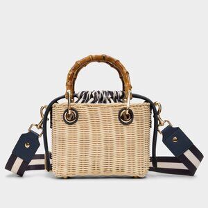 Cabin Retreat Navy Brown Bucket Bag